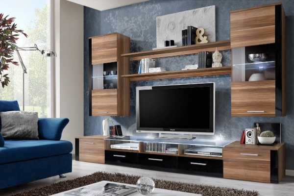 A Tv unit with a Hidden Dresser and lot of storage options
